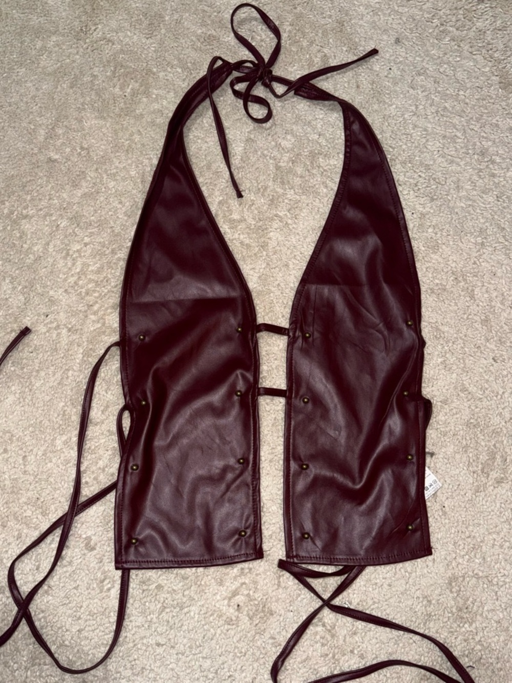 Maroon Tie Top - Picture 2 of 4